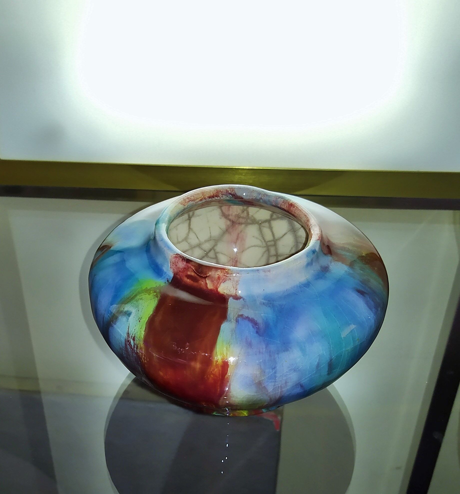 Vase boule craquelé