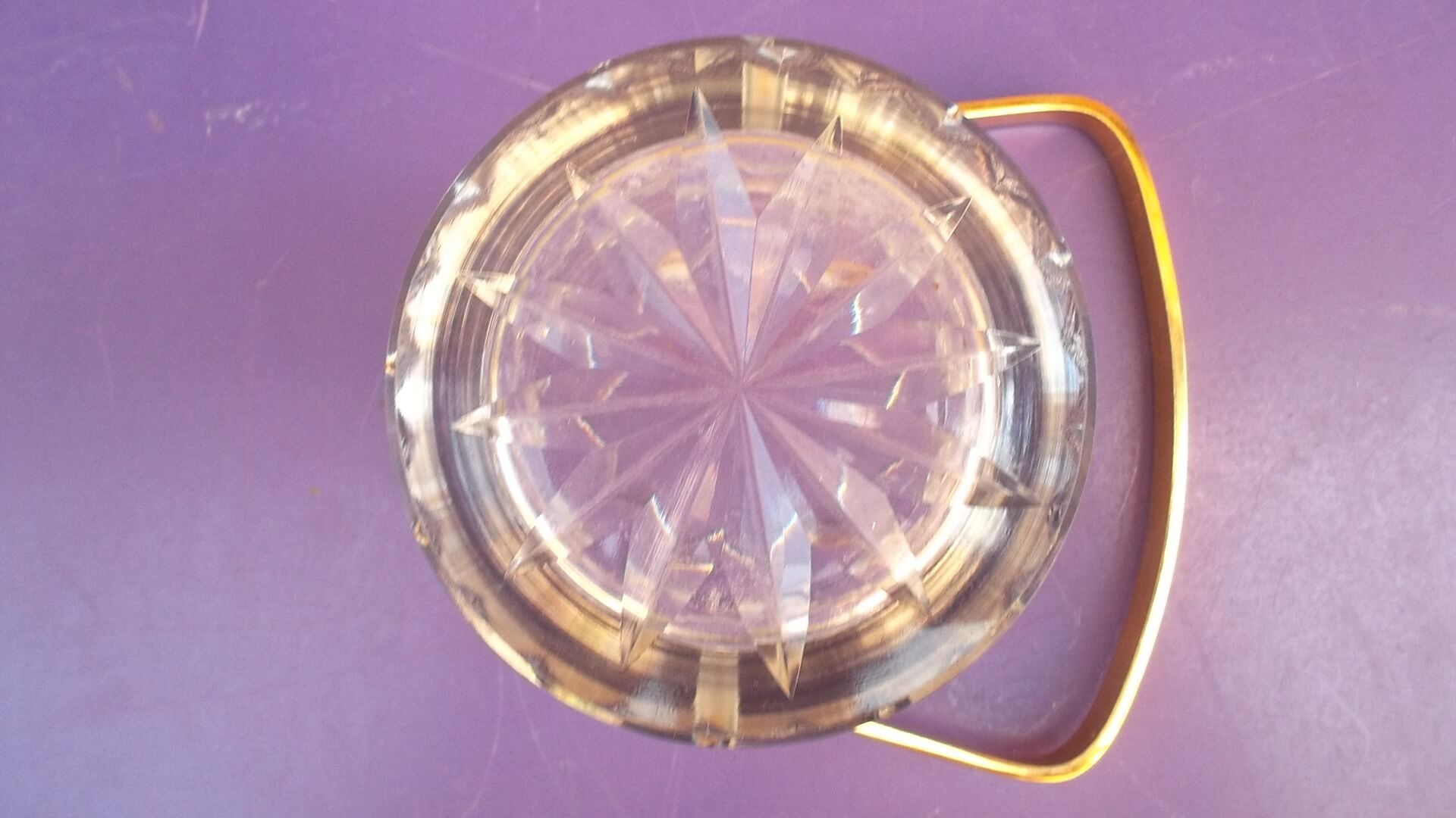 Vintage crystal ice bucket