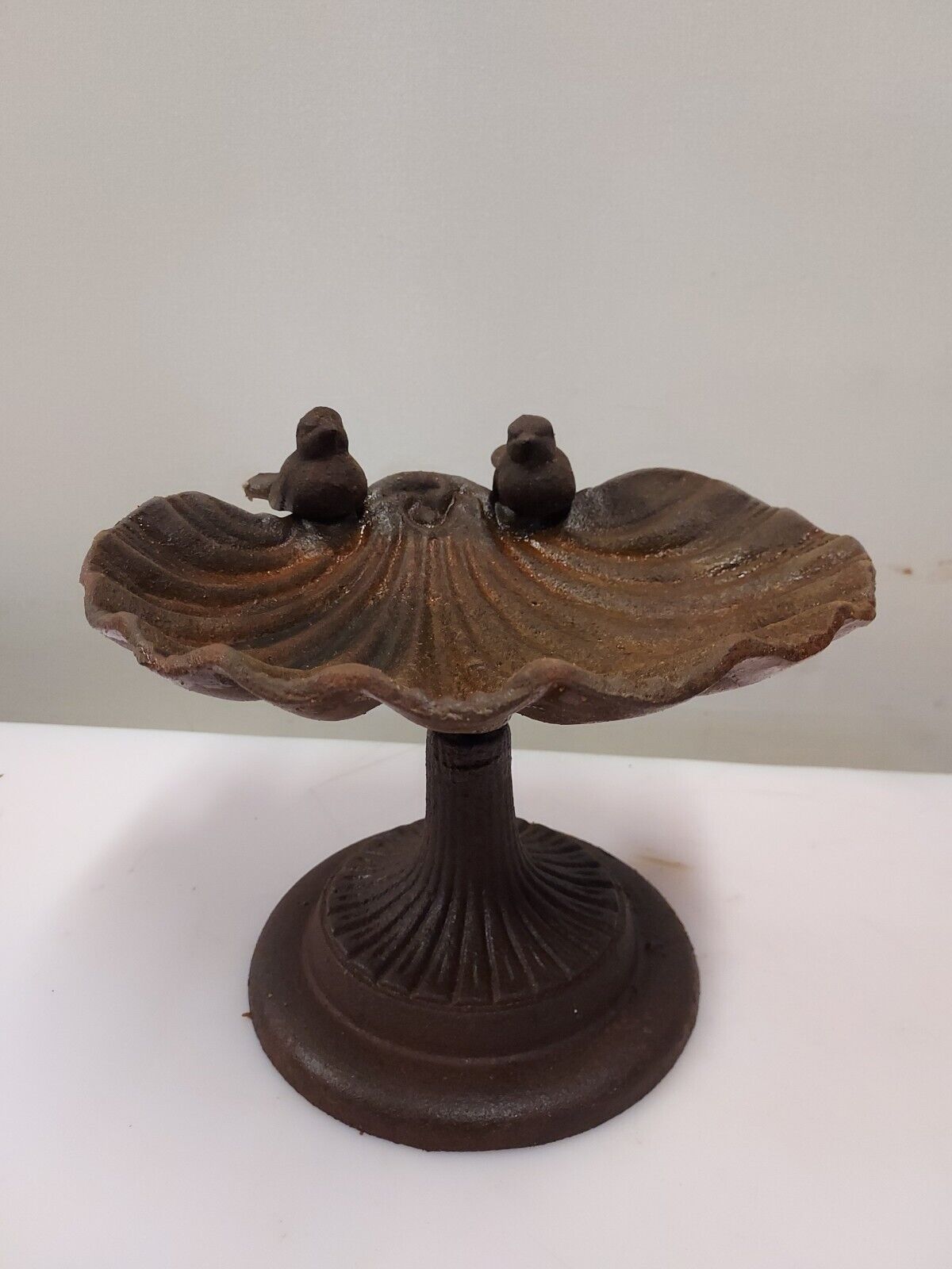Cast iron birdbath