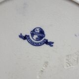 2 semi-deep octagonal plates English ironstone "Chrysanthemum" Minton