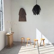 Brutalist suspension Jansen metal welded flower