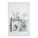 Landscape drawing: le viviers - the ruined tower - 49