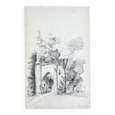 Landscape drawing: le viviers - the ruined tower - 49