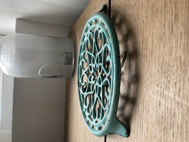 Under the flat mint blue cast