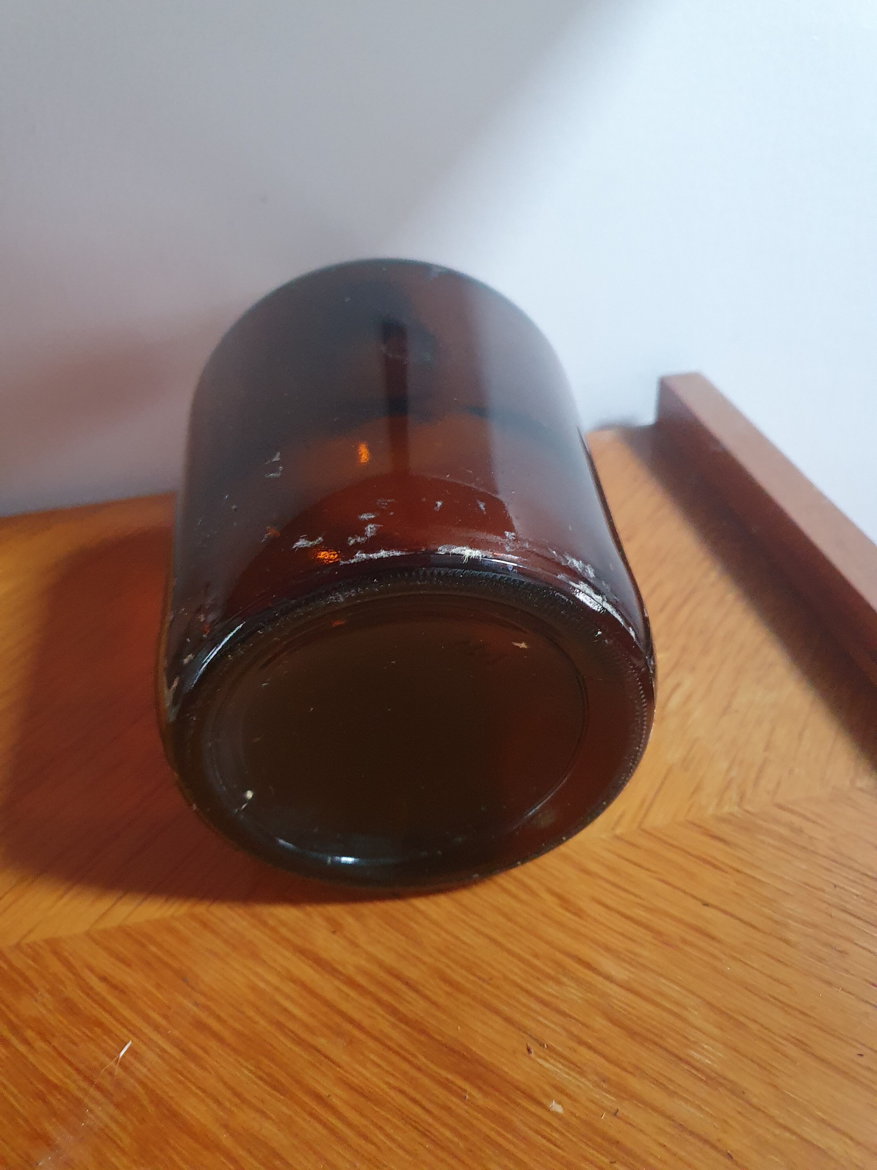 Lady Jeanne vase in brown smoked glass Some small discreet white traces