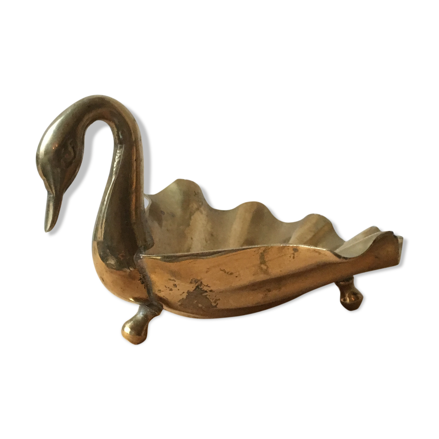 Empty Pocket Swan brass on foot