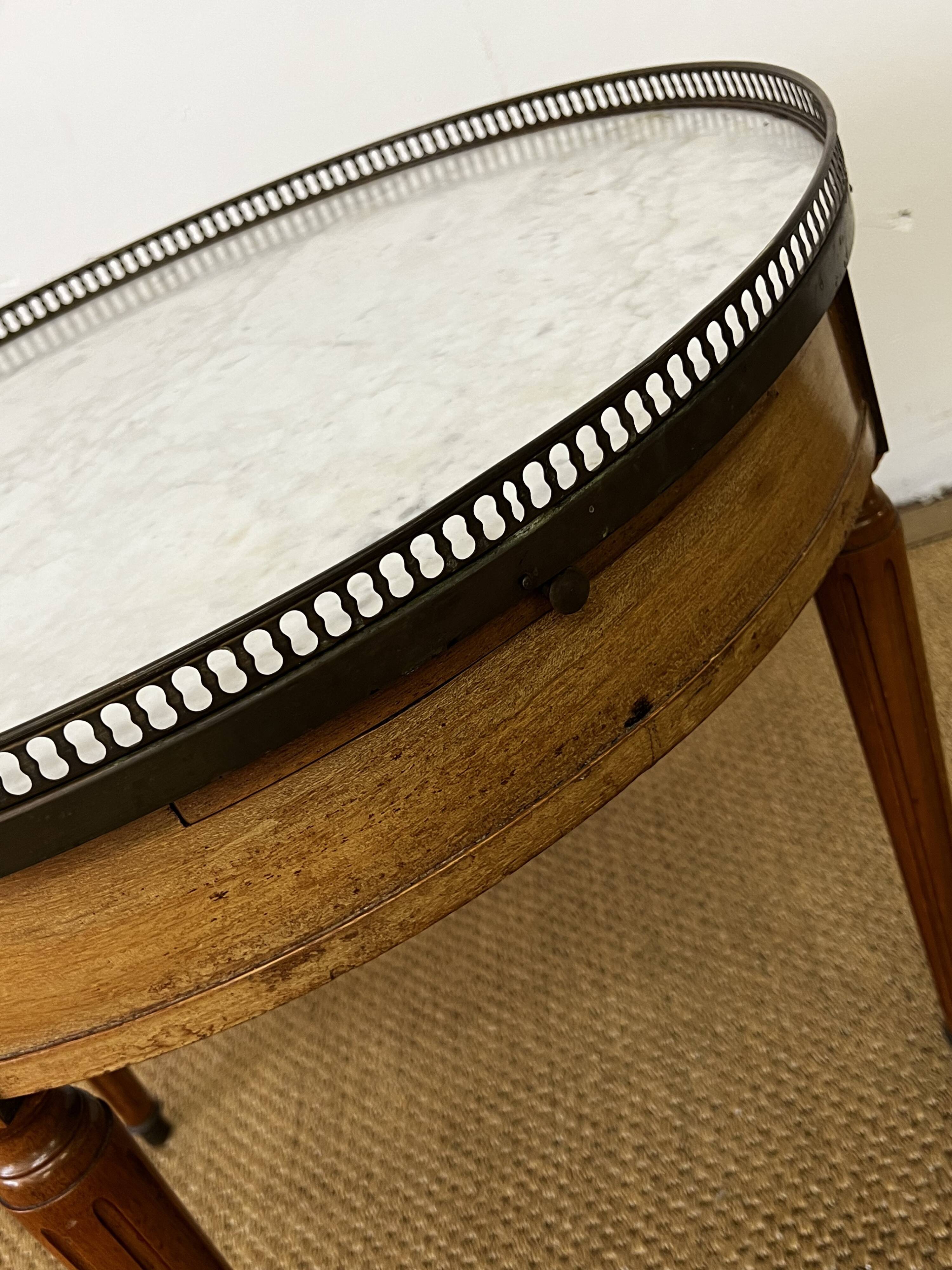 Guéridon - Table bouillotte de style Louis XVI