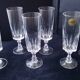 6 Champagne flutes Cristal d'Arques Model Louvre