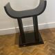 Gueridon or side table in black lacquer with curved lines, attributed to Roméo.