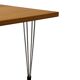 Vintage Danish triangular side table with hairpin legs design