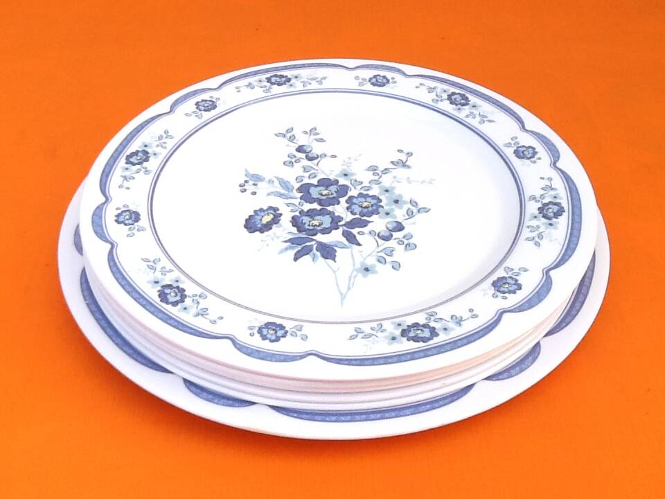 6 assiettes plates / 1 plat de service   décor floral