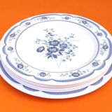 6 assiettes plates / 1 plat de service   décor floral