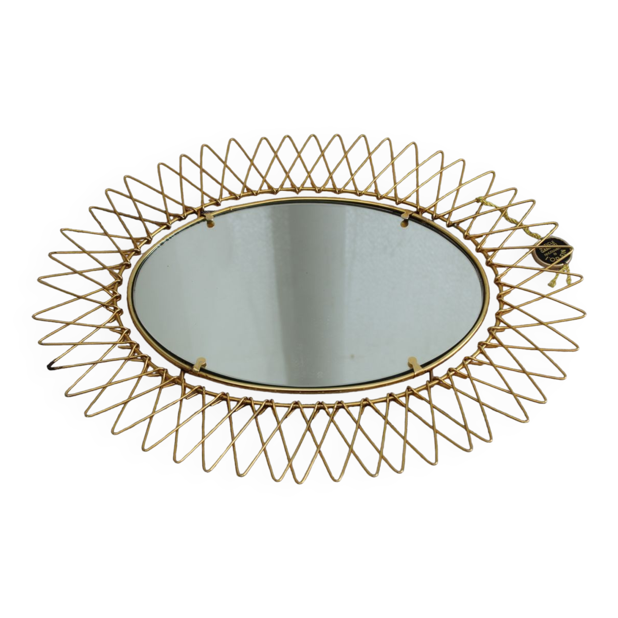 Gilded metal mirror