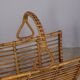 Vintage 1960s Italian design bamboo magazine rack