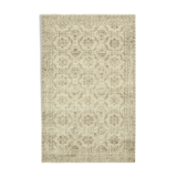 Handwoven vintage anatolian beige rug 186 cm x 290 cm - 38891