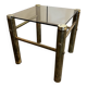 Table basse vintage en métal doré