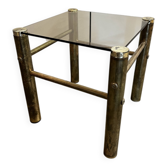 Vintage coffee table in gold metal