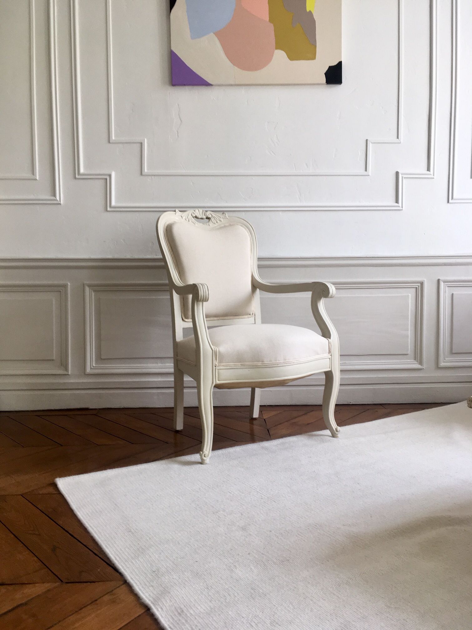 Old cabriolet chair "restored"