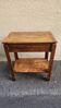 Beautiful vintage wooden bedside table with mirror.
