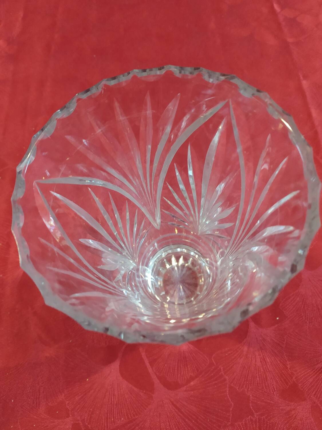 Signed Lorraine crystal vase