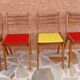 Suite 4 chaises Bistrot scandinave vintage années 1960