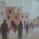 Oil on canvas signed representing a scene from North Africa