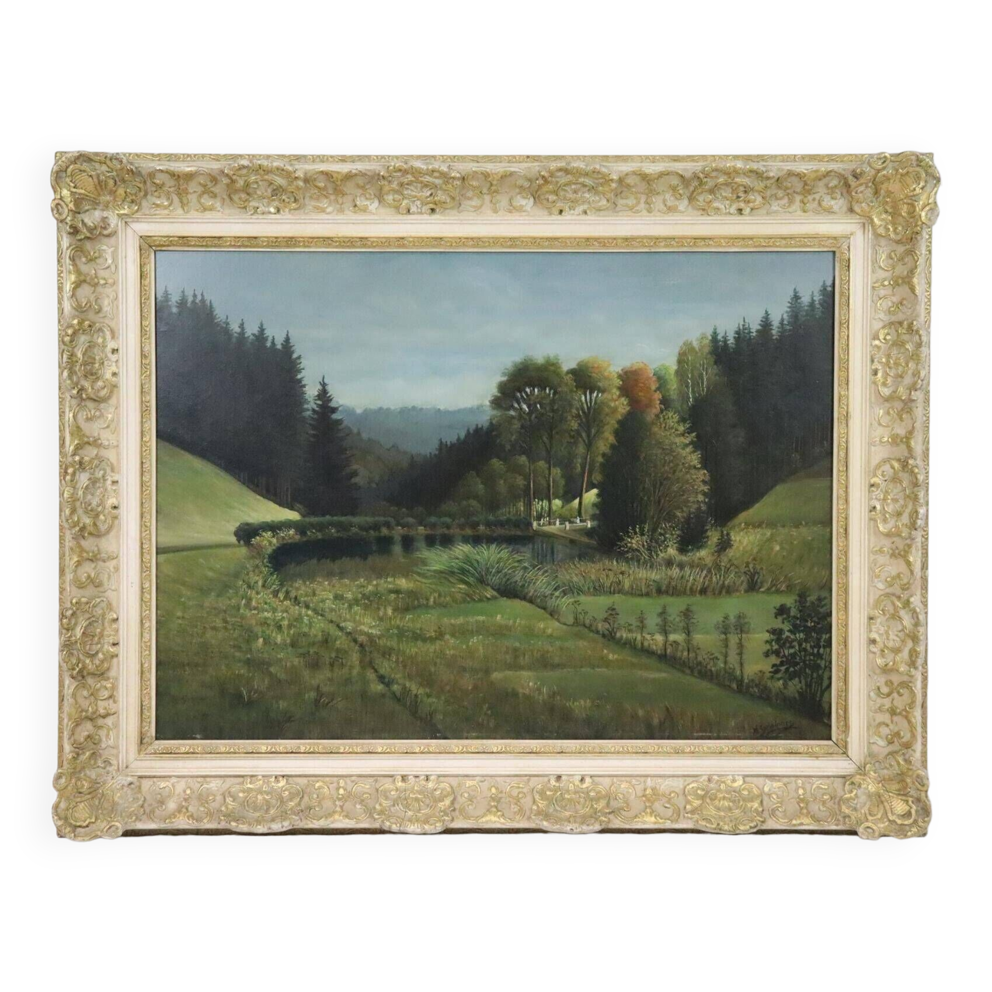 Painting Signed Landscape Oil Painting