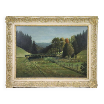 Painting Signed Landscape Oil Painting