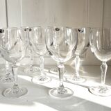 Set of 9 Bohemian Crystal Wine Glasses