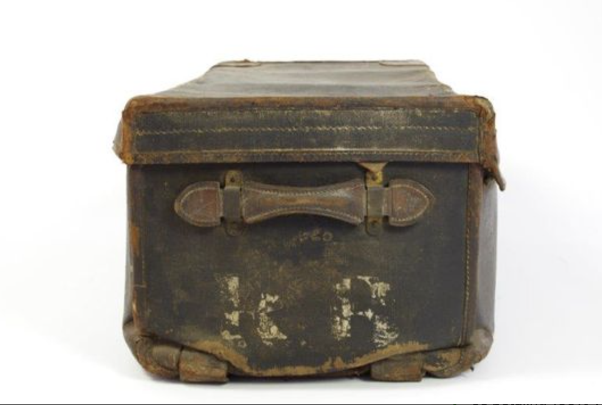 Vintage antique leather suitcase