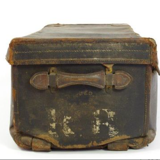 Vintage antique leather suitcase