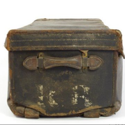 Vintage antique leather suitcase