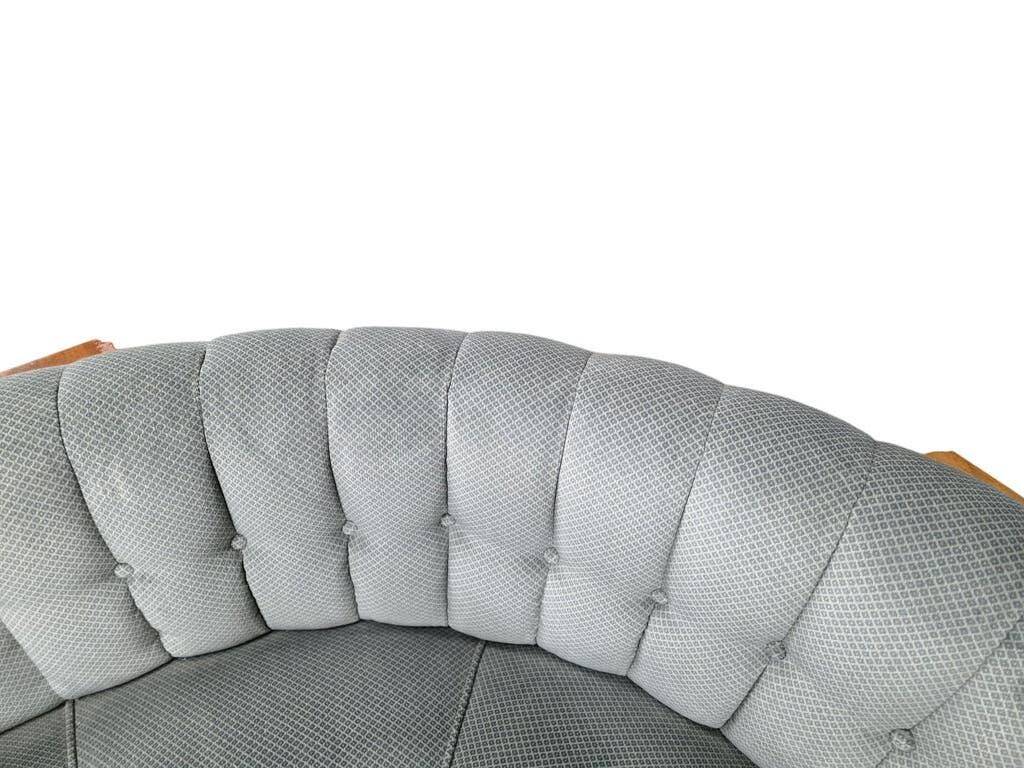 Light blue vintage corner sofa