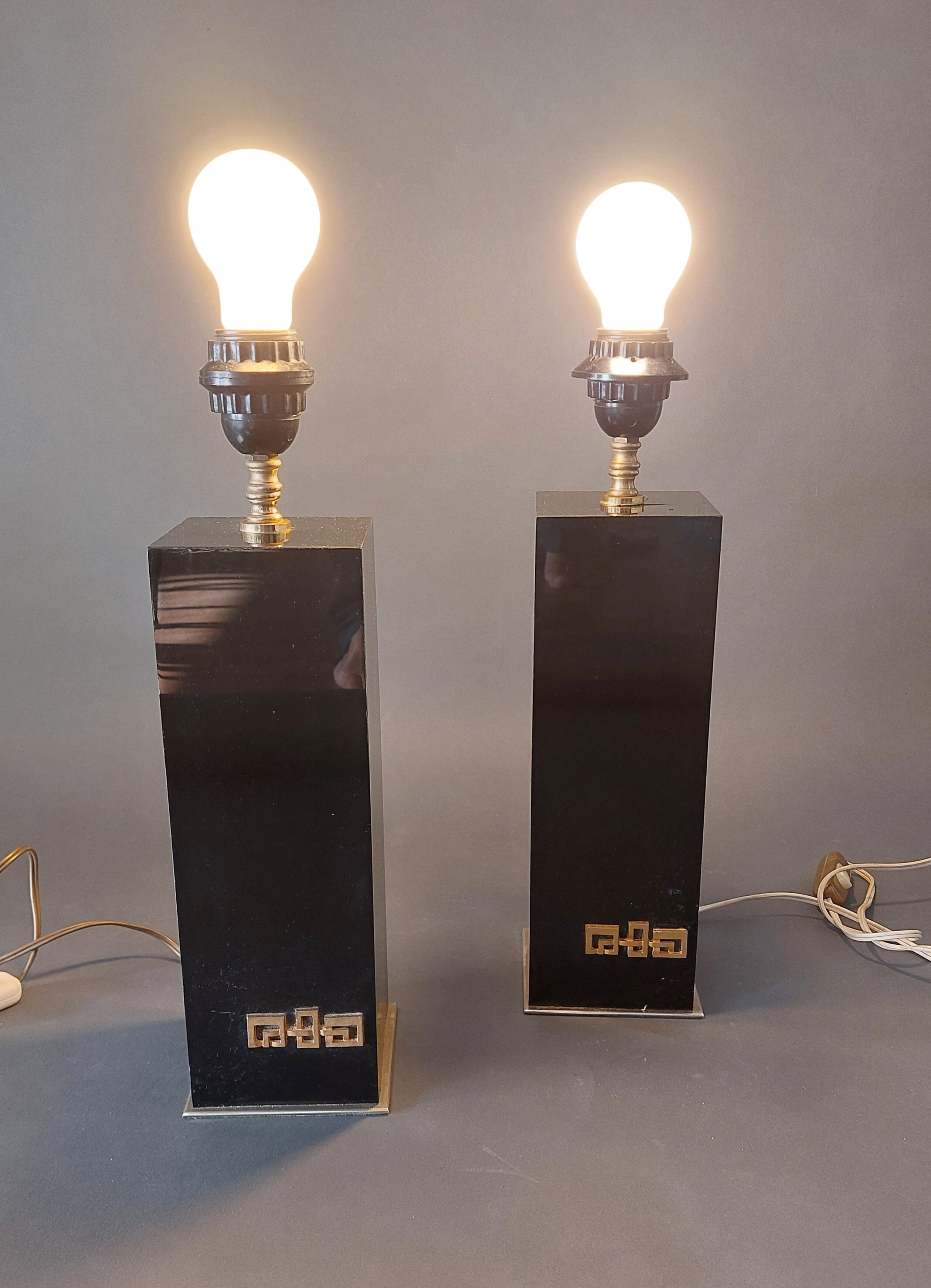 Pair of lamps 1960/1970 black.