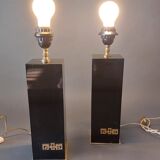 Pair of lamps 1960/1970 black.