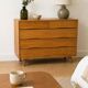 Scandinavian design chest of drawers in light teak – attributed to Arne Vodder – year