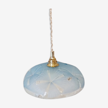 Suspension coupelle bleue vintage