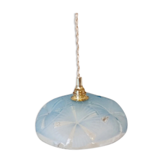 Suspension coupelle bleue vintage