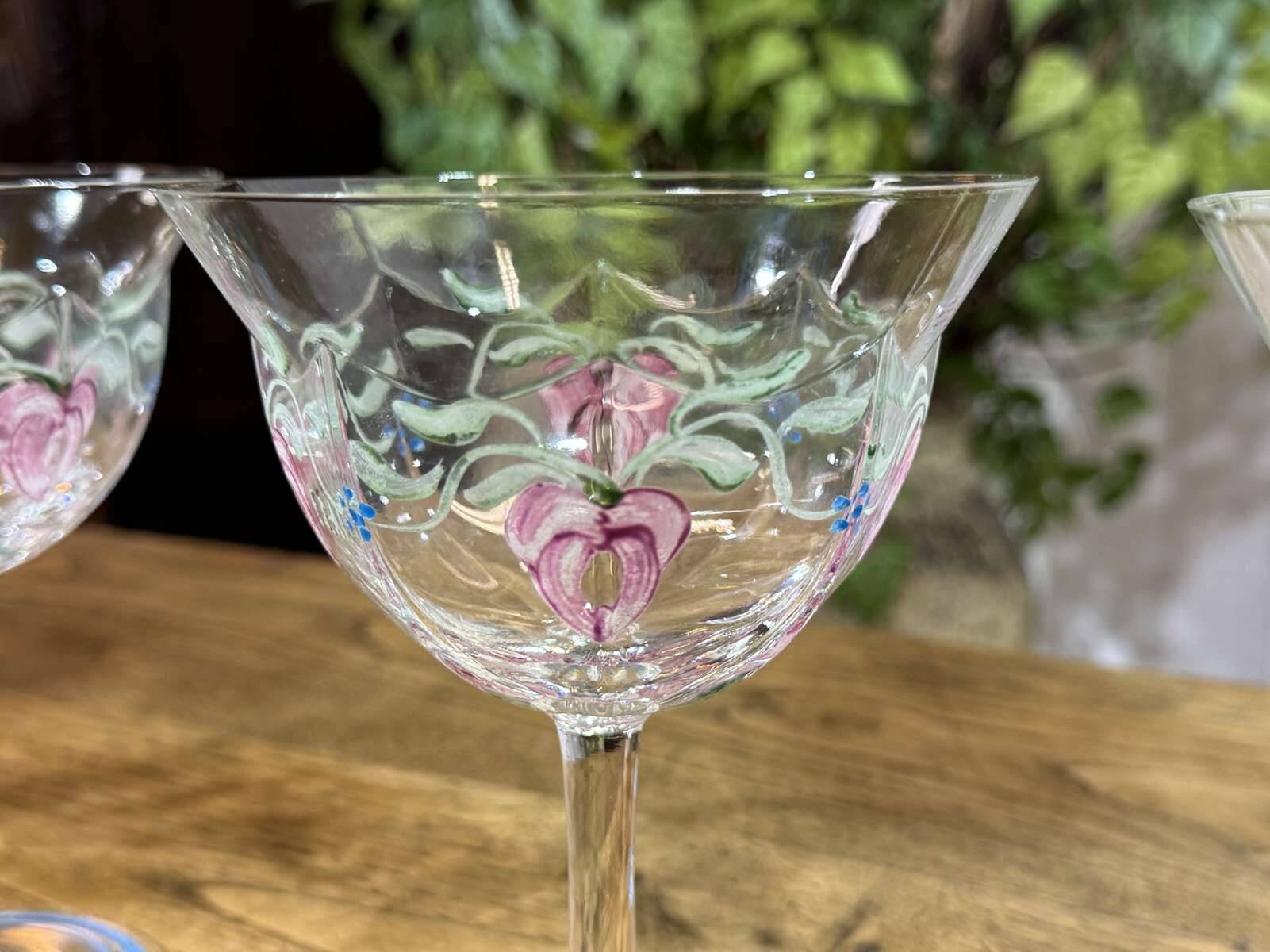 Set of 6 Swedish crystal champagne glasses by the brand Orrefors.