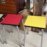 Set of 3 vintage Formica stools