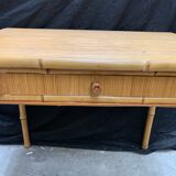 Desk and its vintage bamboo chair