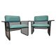 Set of Two Rare Metal Armchairs Talin Vicenza, Italy, 1970s