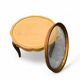 Louis XV round coffee table with removable glass top