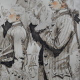 Edouard Detaille (1848-1912) Scène De Carnaval, Aquarelle Signée