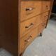 Secretary vintage oak compass feet, 1960s