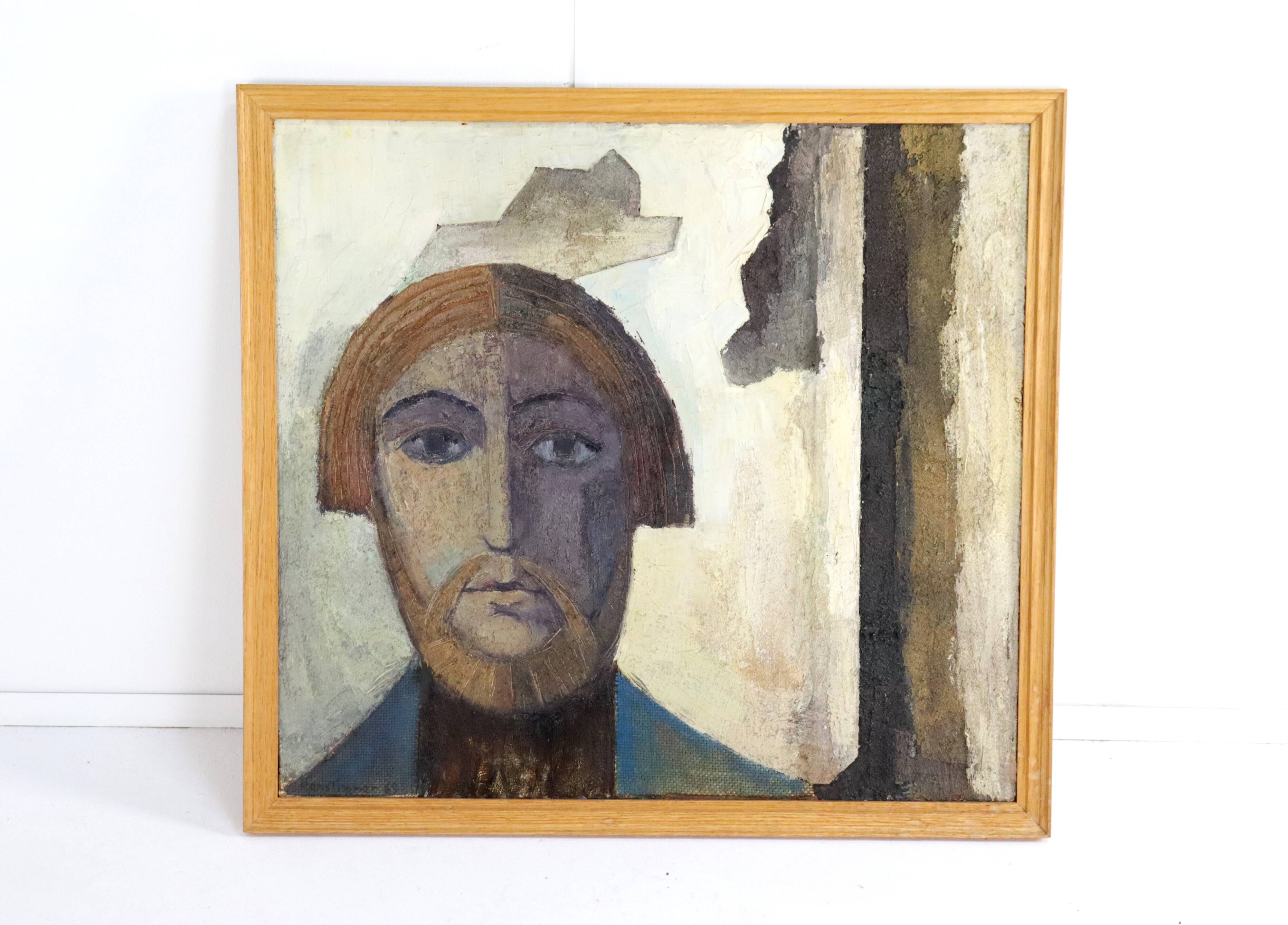 Mid century schilderij 'spaanse jezus'