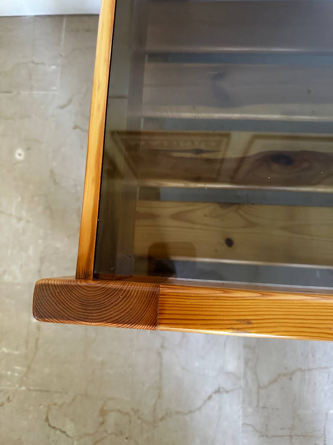 Table basse pin vintage