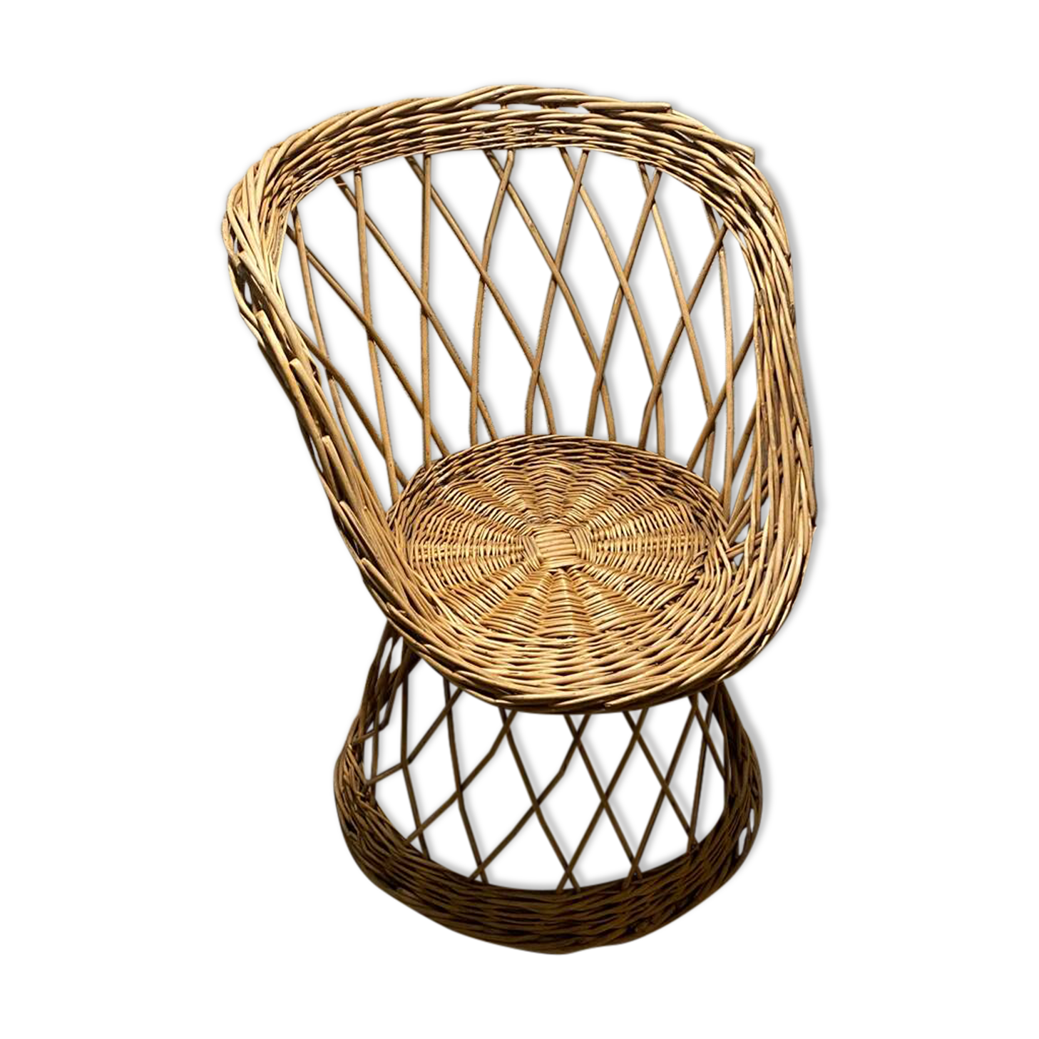Vintage rattan armchair