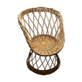 Vintage rattan armchair