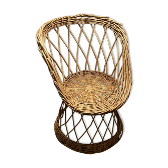 Vintage rattan armchair